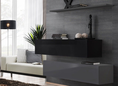 Wohnzimmer Wandregal Sideboard Wohnwände Wandschrank Komplett Set 3tlg. Neu